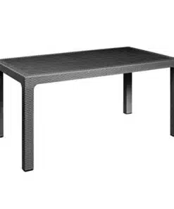 שולחן פרוטאה ראטן מלבני בגוון Charcoal - שישה מקומות ישיבה 6535