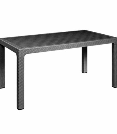 שולחן פרוטאה ראטן מלבני בגוון Charcoal - שישה מקומות ישיבה 6535