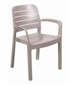 6539 כסא פלסטיק איכותי דגם קליפטון בגוון Taupe