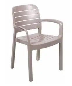 6539 כסא פלסטיק איכותי דגם קליפטון בגוון Taupe