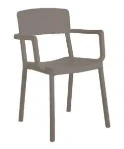 כסא פלסטיק איכותי עם מסעדי ידיים דגם סופיה בגוון Dune 6545