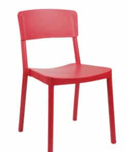 6546 כסא פלסטיק איכותי דגם סופיה אדום