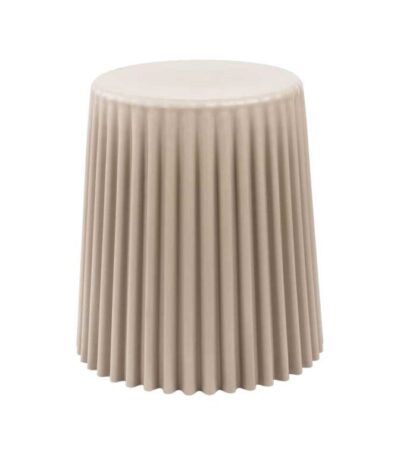 6555 ZIG ZAG STOOL - שרפרף רב תכליתי | עציץ יוקרתי | שולחן צד יוקרתי גוון Ivory