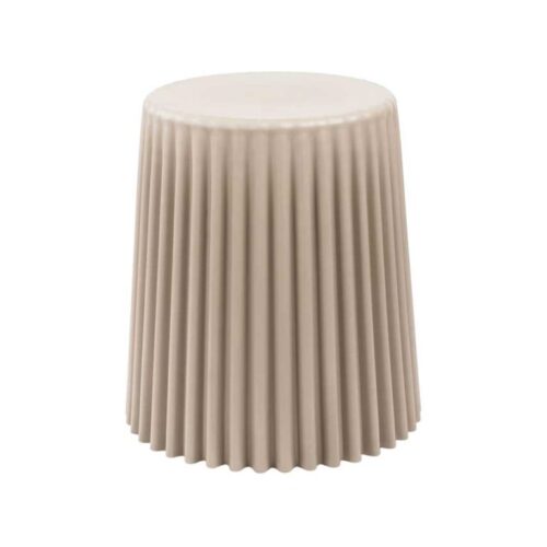 6555 ZIG ZAG STOOL - שרפרף רב תכליתי | עציץ יוקרתי | שולחן צד יוקרתי גוון Ivory