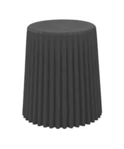 6556 ZIG ZAG STOOL - שרפרף רב תכליתי | עציץ יוקרתי | שולחן צד יוקרתי גוון CHARCOAL