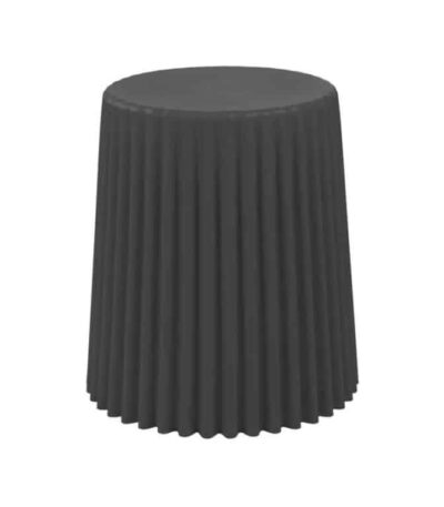 6556 ZIG ZAG STOOL - שרפרף רב תכליתי | עציץ יוקרתי | שולחן צד יוקרתי גוון CHARCOAL
