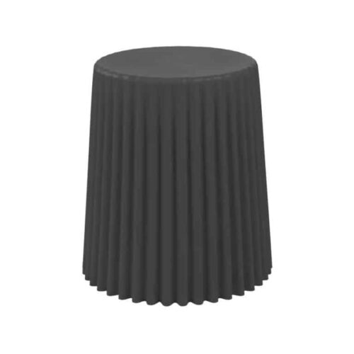 6556 ZIG ZAG STOOL - שרפרף רב תכליתי | עציץ יוקרתי | שולחן צד יוקרתי גוון CHARCOAL