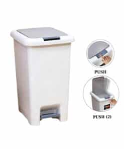 1853 פח פדל 30 ליטר | פח דוושה | פח טאצ' | פח לחיצה - פתיחה כפולה של המכסה