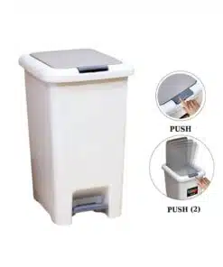 1853 פח פדל 30 ליטר | פח דוושה | פח טאצ' | פח לחיצה - פתיחה כפולה של המכסה