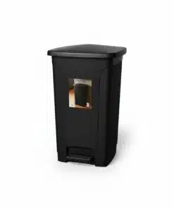 פח אשפה שחור עם מכסה 4702