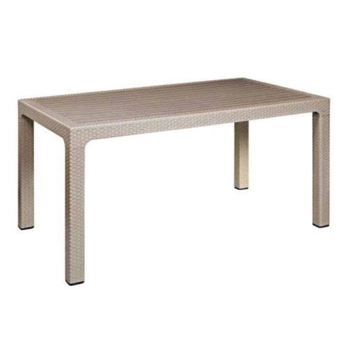 שולחן פרוטאה ראטן מלבני בגוון Charcoal - שישה מקומות ישיבה 6536