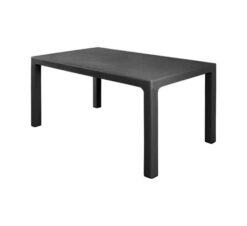 שולחן ורונה חלק מלבני בגוון Charcoal - שישה מקומות ישיבה 6527