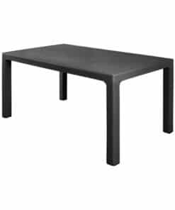 שולחן ורונה חלק מלבני בגוון Charcoal - שישה מקומות ישיבה 6527