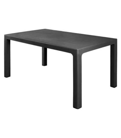 שולחן ורונה חלק מלבני בגוון Charcoal - שישה מקומות ישיבה 6527