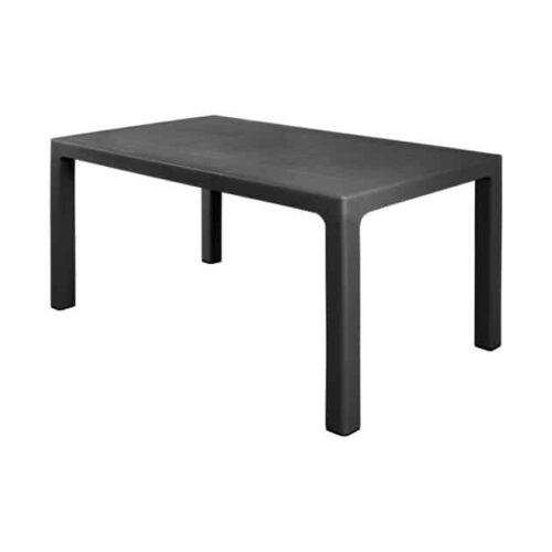 שולחן ורונה חלק מלבני בגוון Charcoal - שישה מקומות ישיבה 6527