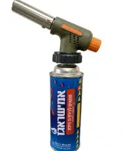 9995207 מבער הצתה אלקטרונית (ברנר) כולל ראש וויסות | מבער לקרם ברולה + מיכל גז 220 גרם תואם