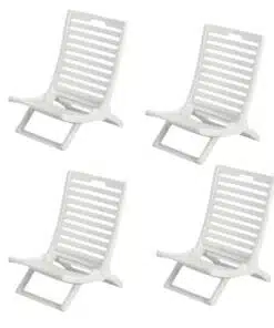 99996520 99986520 מארז כסא ים מתקפל דגם Sunset לבן כסא חוף (ארבע יחידות)