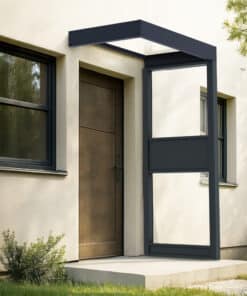 2873 גגון Sophia אפור שקוף 1X1.6 עם קיר צד אחד