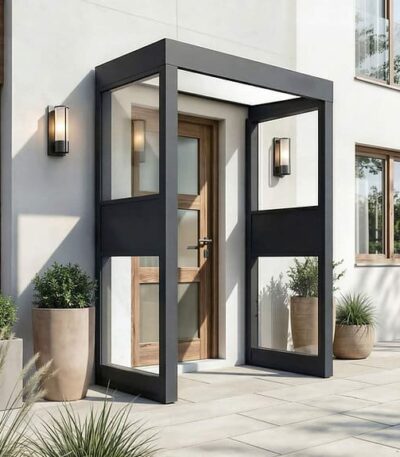 גגון Sophia אפור לבן אופל 1X1.6 עם שני קירות צד 2878..