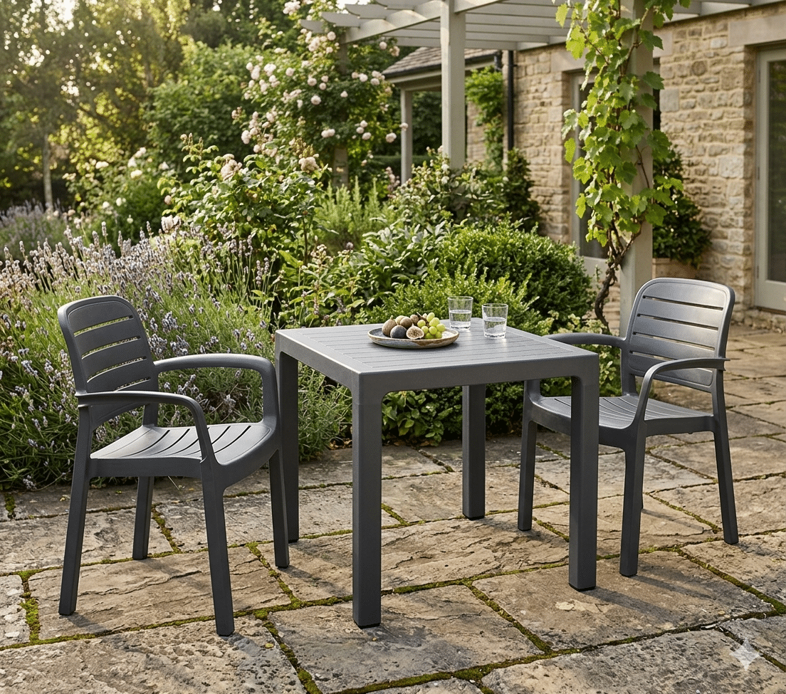 9996567 סט שולחן ורונה ריבועי + 2 כסאות CLIFTON ARM CHAIR - CHARCOAL 9996567 סט שולחן ורונה ריבועי + 2 כסאות CLIFTON ARM CHAIR - CHARCOAL