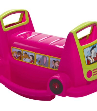 נדנדה לילד בצורת אוטובוס ורוד 6591