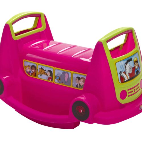 נדנדה לילד בצורת אוטובוס ורוד 6591