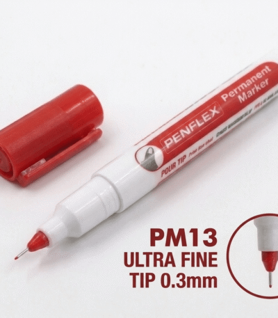 טוש פרמננט אדום איכותי במיוחד ראש שטוח PM13 0.3mm 6166